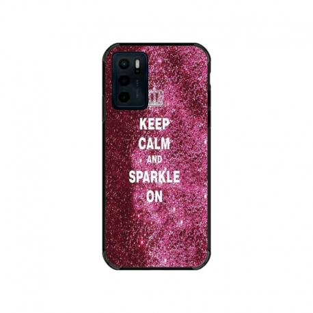 Husa personalizata tip carcasa HQPrint pentru Motorola Moto E32s, model Keep Calm and Sparkle On, multicolor, S1D1M0252