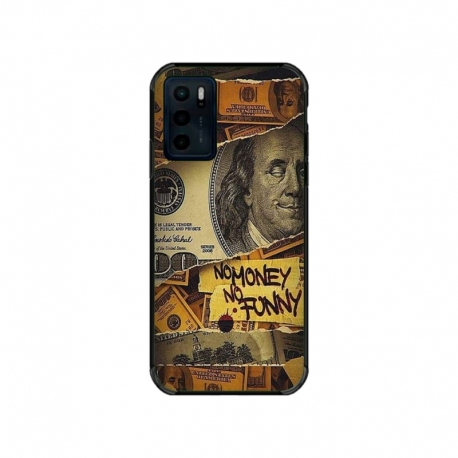 Husa personalizata tip carcasa HQPrint pentru Motorola Moto E32s, model No Money No Funny, multicolor, S1D1M0262