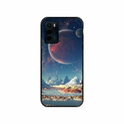 Husa personalizata tip carcasa HQPrint pentru Motorola Moto E32s, model Alien Planet, multicolor, S1D1M0264