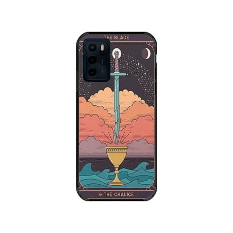 Husa personalizata tip carcasa HQPrint pentru Motorola Moto E32s, model Tarrot, multicolor, S1D1M0267