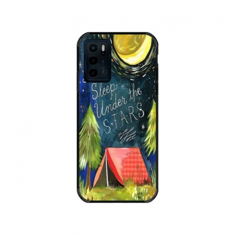Husa personalizata tip carcasa HQPrint pentru Motorola Moto E32s, model Lets sleep under the STARS, multicolor, S1D1M0268