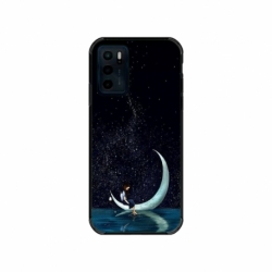 Husa personalizata tip carcasa HQPrint pentru Motorola Moto E32s, model Moon Fishing, multicolor, S1D1M0270
