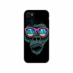 Husa personalizata tip carcasa HQPrint pentru Motorola Moto E32s, model Gorilla, multicolor, S1D1M0288