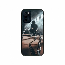 Husa personalizata tip carcasa HQPrint pentru Motorola Moto E32s, model Chain Man, multicolor, S1D1M0296