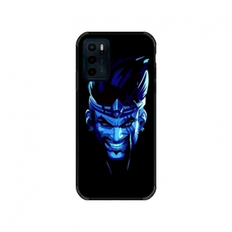 Husa personalizata tip carcasa HQPrint pentru Motorola Moto E32s, model Blue King, multicolor, S1D1M0305