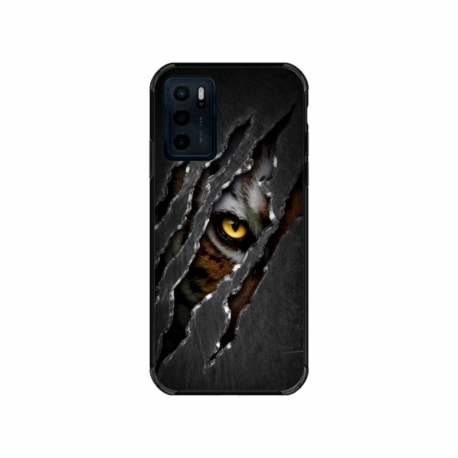 Husa personalizata tip carcasa HQPrint pentru Motorola Moto E32s, model Hidden Tiger, multicolor, S1D1M0332