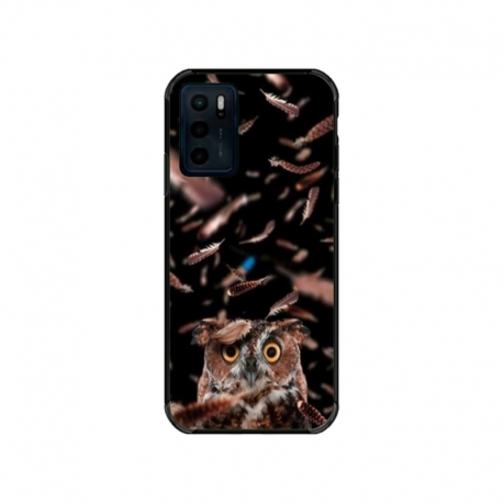 Husa personalizata tip carcasa HQPrint pentru Motorola Moto E32s, model Owl, multicolor, S1D1M0334