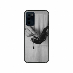 Husa personalizata tip carcasa HQPrint pentru Motorola Moto E32s, model Black Paint, multicolor, S1D1M0336