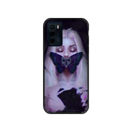 Husa personalizata tip carcasa HQPrint pentru Motorola Moto E32s, model Butterfly Mouth 1, multicolor, S1D1M0351