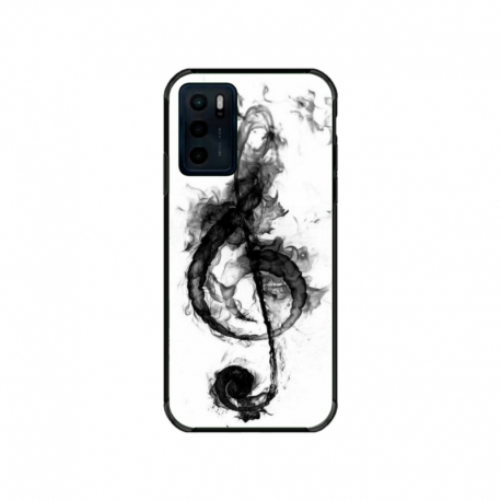 Husa personalizata tip carcasa HQPrint pentru Motorola Moto E32s, model Song Notes, multicolor, S1D1M0357