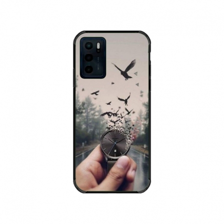 Husa personalizata tip carcasa HQPrint pentru Motorola Moto E32s, model Time Flies 2, multicolor, S1D1M0365