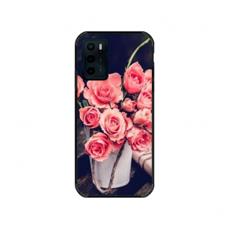 Husa personalizata tip carcasa HQPrint pentru Motorola Moto E32s, model Flowers 22, multicolor, S1D1M0379