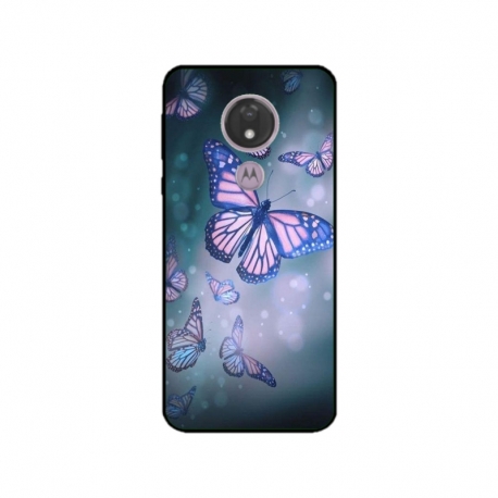 Husa personalizata tip carcasa HQPrint pentru Motorola Moto G7 Power, model Butterfly 1, multicolor, S1D1M0028