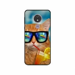Husa personalizata tip carcasa HQPrint pentru Motorola Moto G7 Power, model Cool Cat, multicolor, S1D1M0031