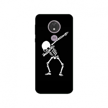 Husa personalizata tip carcasa HQPrint pentru Motorola Moto G7 Power, model Dab Skeleton, multicolor, S1D1M0034