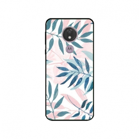 Husa personalizata tip carcasa HQPrint pentru Motorola Moto G7 Power, model Leaf Design 1, multicolor, S1D1M0044