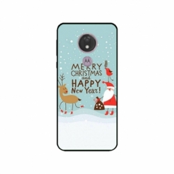 Husa personalizata tip carcasa HQPrint pentru Motorola Moto G7 Power, model Happy Christmas and New Year, multicolor, S1D1M0047