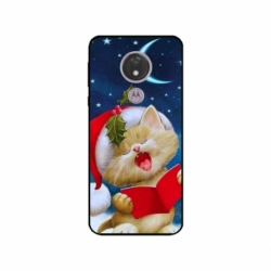 Husa personalizata tip carcasa HQPrint pentru Motorola Moto G7 Power, model Christmas Cat, multicolor, S1D1M0048