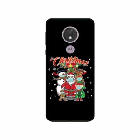 Husa personalizata tip carcasa HQPrint pentru Motorola Moto G7 Power, model Covid Christmas, multicolor, S1D1M0054