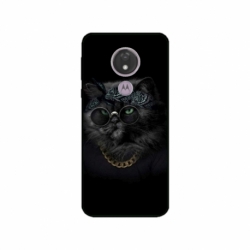 Husa personalizata tip carcasa HQPrint pentru Motorola Moto G7 Power, model Black Cat 4, multicolor, S1D1M0097