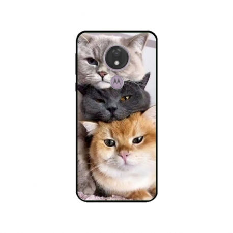 Husa personalizata tip carcasa HQPrint pentru Motorola Moto G7 Power, model Cats, multicolor, S1D1M0116