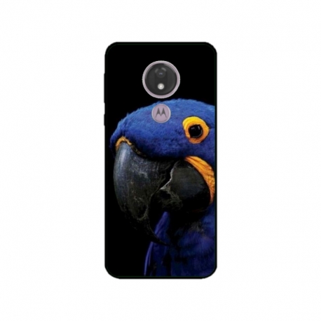 Husa personalizata tip carcasa HQPrint pentru Motorola Moto G7 Power, model Blue Parrot, multicolor, S1D1M0145