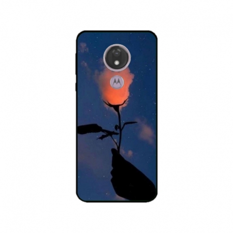 Husa personalizata tip carcasa HQPrint pentru Motorola Moto G7 Power, model Sky Flower, multicolor, S1D1M0159