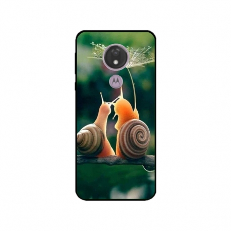 Husa personalizata tip carcasa HQPrint pentru Motorola Moto G7 Power, model Snail, multicolor, S1D1M0231