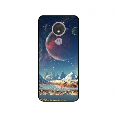 Husa personalizata tip carcasa HQPrint pentru Motorola Moto G7 Power, model Alien Planet, multicolor, S1D1M0264