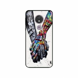 Husa personalizata tip carcasa HQPrint pentru Motorola Moto G7 Power, model Abstract Holding, multicolor, S1D1M0271