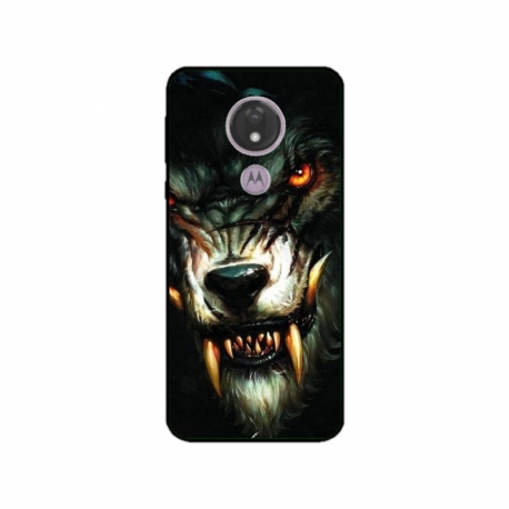 Husa personalizata tip carcasa HQPrint pentru Motorola Moto G7 Power, model Wolf, multicolor, S1D1M0286