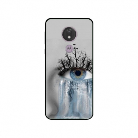 Husa personalizata tip carcasa HQPrint pentru Motorola Moto G7 Power, model Teary Eye, multicolor, S1D1M0307