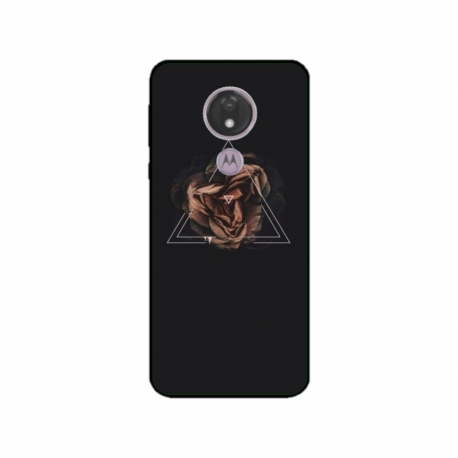 Husa personalizata tip carcasa HQPrint pentru Motorola Moto G7 Power, model Triangle Rose, multicolor, S1D1M0316
