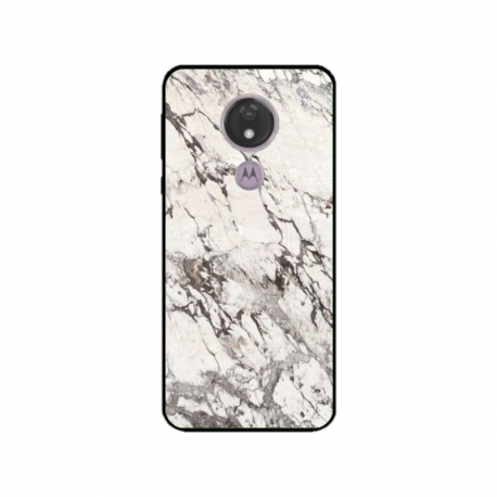 Husa personalizata tip carcasa HQPrint pentru Motorola Moto G7 Power, model White Marble, multicolor, S1D1M0325
