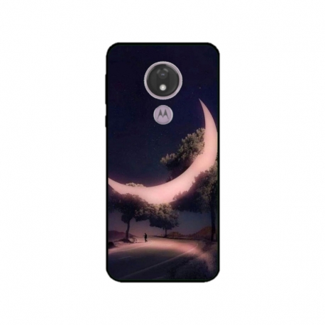 Husa personalizata tip carcasa HQPrint pentru Motorola Moto G7 Power, model Moon in the Trees, multicolor, S1D1M0331