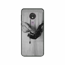 Husa personalizata tip carcasa HQPrint pentru Motorola Moto G7 Power, model Black Paint, multicolor, S1D1M0336