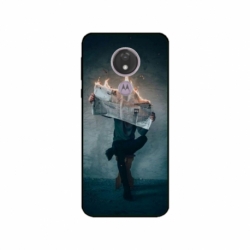 Husa personalizata tip carcasa HQPrint pentru Motorola Moto G7 Power, model Burn the News, multicolor, S1D1M0345