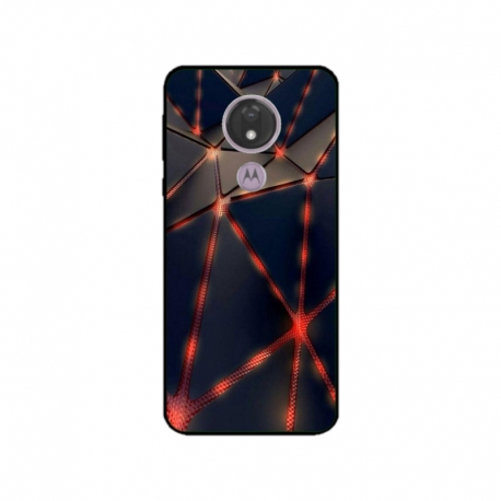 Husa personalizata tip carcasa HQPrint pentru Motorola Moto G7 Power, model Lava Triangles, multicolor, S1D1M0367