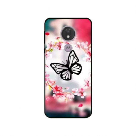 Husa personalizata tip carcasa HQPrint pentru Motorola Moto G7 Power, model Butterfly 8, multicolor, S1D1M0380
