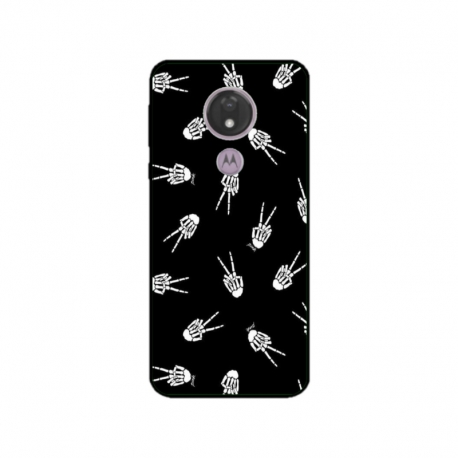 Husa personalizata tip carcasa HQPrint pentru Motorola Moto G7 Power, model OK Skelly, multicolor, S1D1M0388