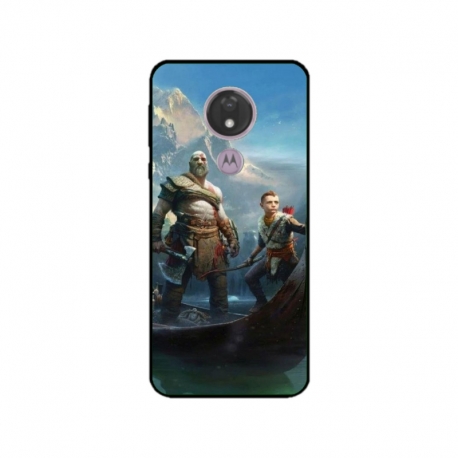Husa personalizata tip carcasa HQPrint pentru Motorola Moto G7, model God of War 1, multicolor, S1D1M0008