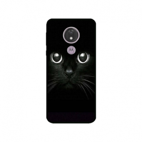 Husa personalizata tip carcasa HQPrint pentru Motorola Moto G7, model Black Cat 1, multicolor, S1D1M0015