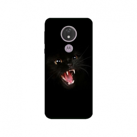 Husa personalizata tip carcasa HQPrint pentru Motorola Moto G7, model Black Cat 2, multicolor, S1D1M0016