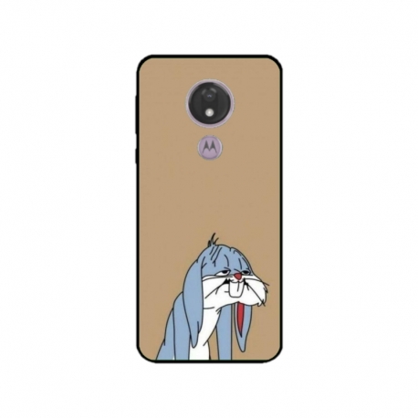 Husa personalizata tip carcasa HQPrint pentru Motorola Moto G7, model Tired Bunny, multicolor, S1D1M0027