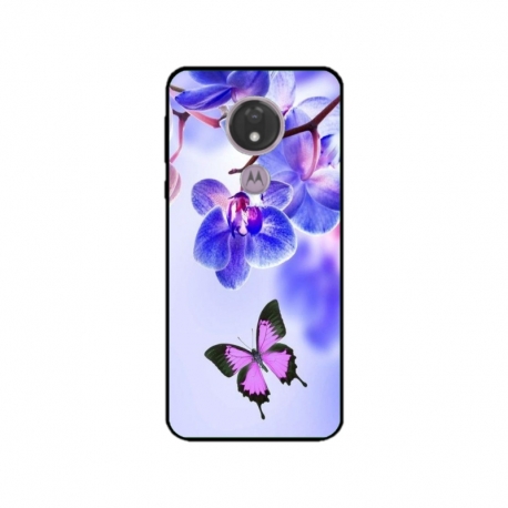 Husa personalizata tip carcasa HQPrint pentru Motorola Moto G7, model Butterfly 2, multicolor, S1D1M0029