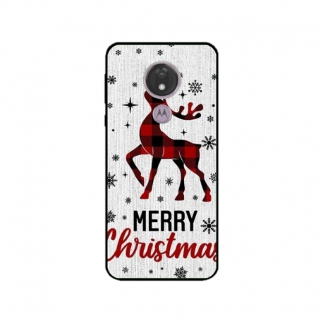 Husa personalizata tip carcasa HQPrint pentru Motorola Moto G7, model Merry Christmas Reindeer 1, multicolor, S1D1M0049