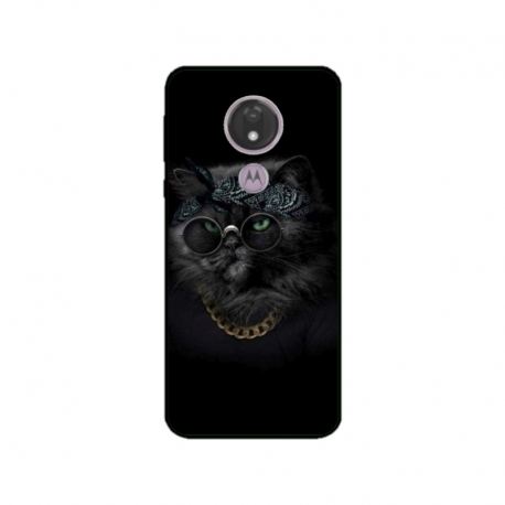 Husa personalizata tip carcasa HQPrint pentru Motorola Moto G7, model Black Cat 4, multicolor, S1D1M0097