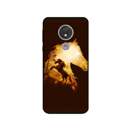 Husa personalizata tip carcasa HQPrint pentru Motorola Moto G7, model Horse 1, multicolor, S1D1M0098