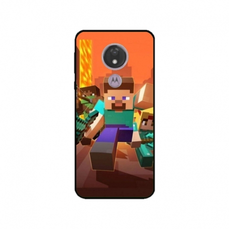 Husa personalizata tip carcasa HQPrint pentru Motorola Moto G7, model Minecraft 1, multicolor, S1D1M0125