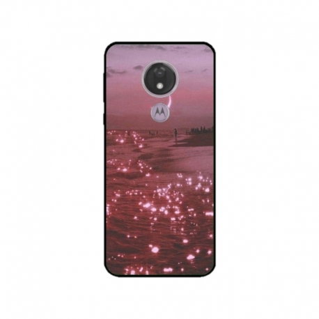Husa personalizata tip carcasa HQPrint pentru Motorola Moto G7, model Pink Sky, multicolor, S1D1M0129